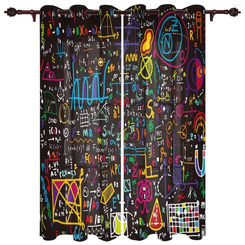 Curtain Mathematics Physics Formula Modern Window Curtains For Living Room Luxury Bedroom Blinds Drapes Door