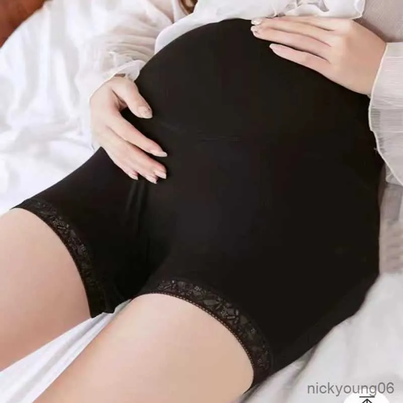 Maternity Intimates Sous-vêtement de grossesse pour femme Taille basse en coton de sécurité sous le ventre