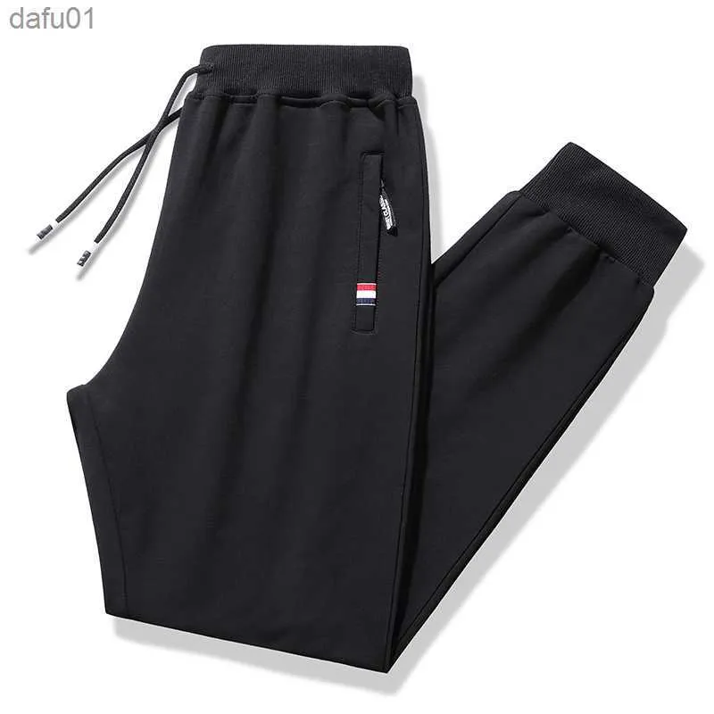 Men's Casual Pants Sweatpants Men Cotton Spring Autumn Jogger Pants Zipper Pockets Elastic Waist Trousers High Quality Homme 17 L230520