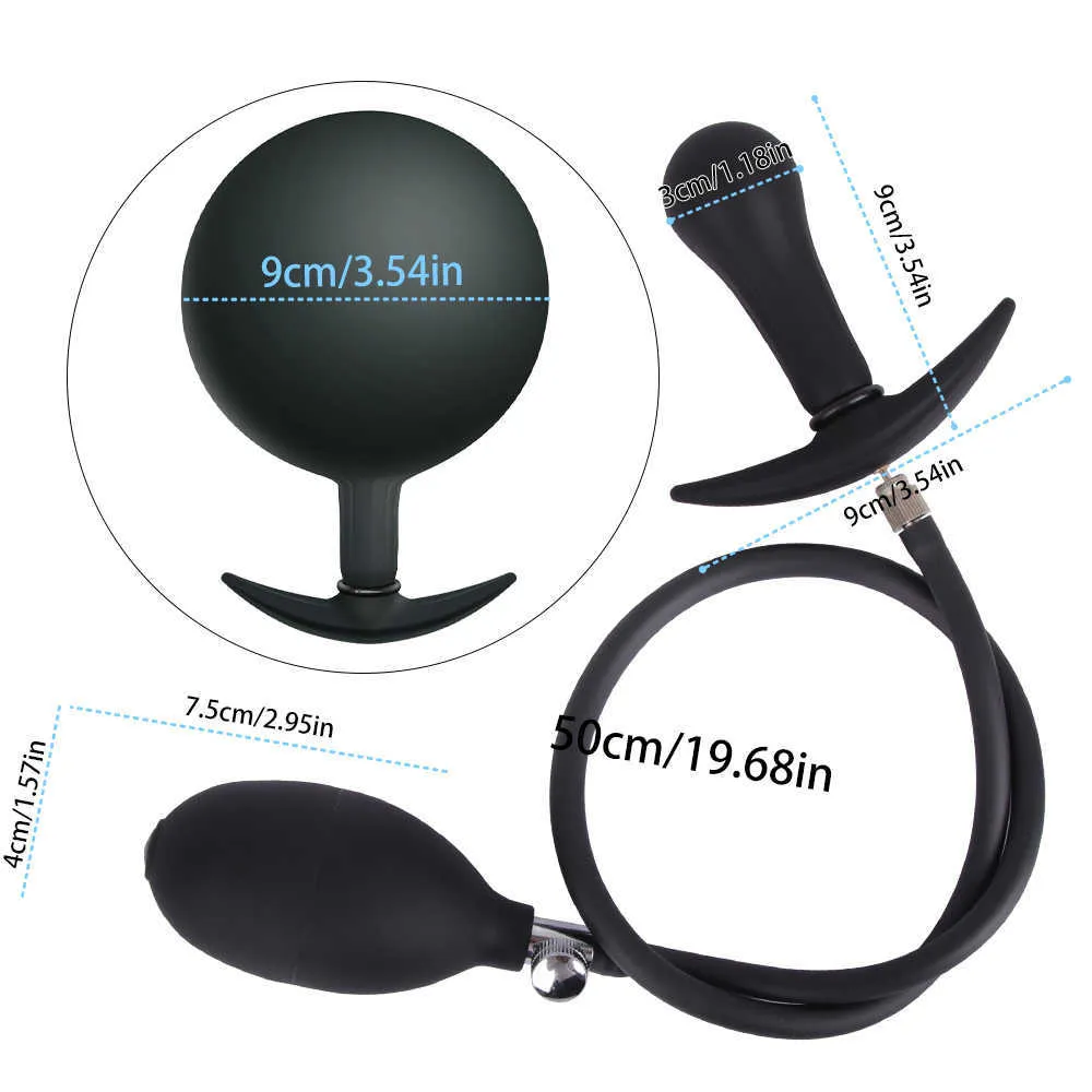 expander inflatable anal plug with removable pump Double Penetration Dual Head Anal Plug Vibrator Anus... From 8,84 € main image 1