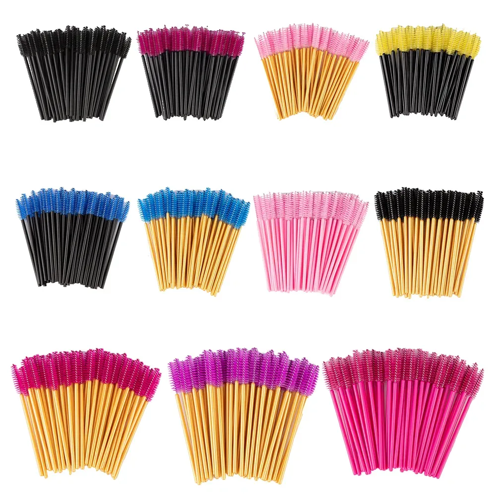 Nouveau bonne qualité jetable 150 Pcslots cils cils maquillage brosse Mini Mascara baguettes brosse cils outil d'extension