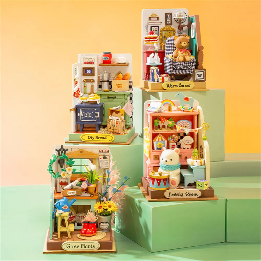 Robotime Rolife Miniature Dollhouse DIY Wooden House 3d Puzzle