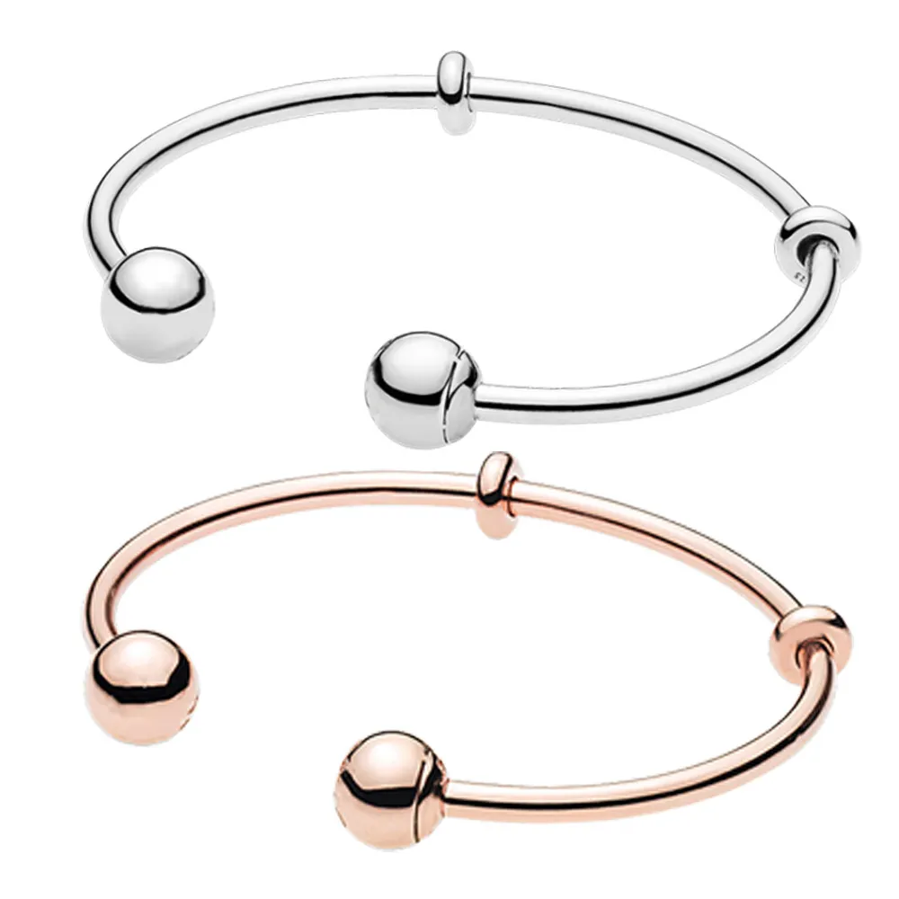 Authentic fit  bracelet charms bead Pendant Diy Luxury Jewelry Gift Rose Gold Plated Metal S925