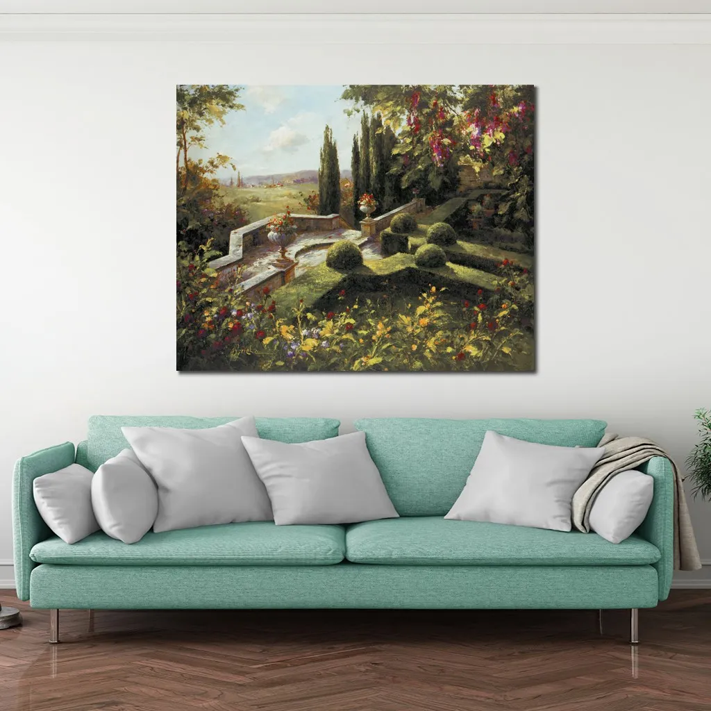 Современные деревенские ландшафтные мистические сады I Impressionist Impressionist Canvas для отеля