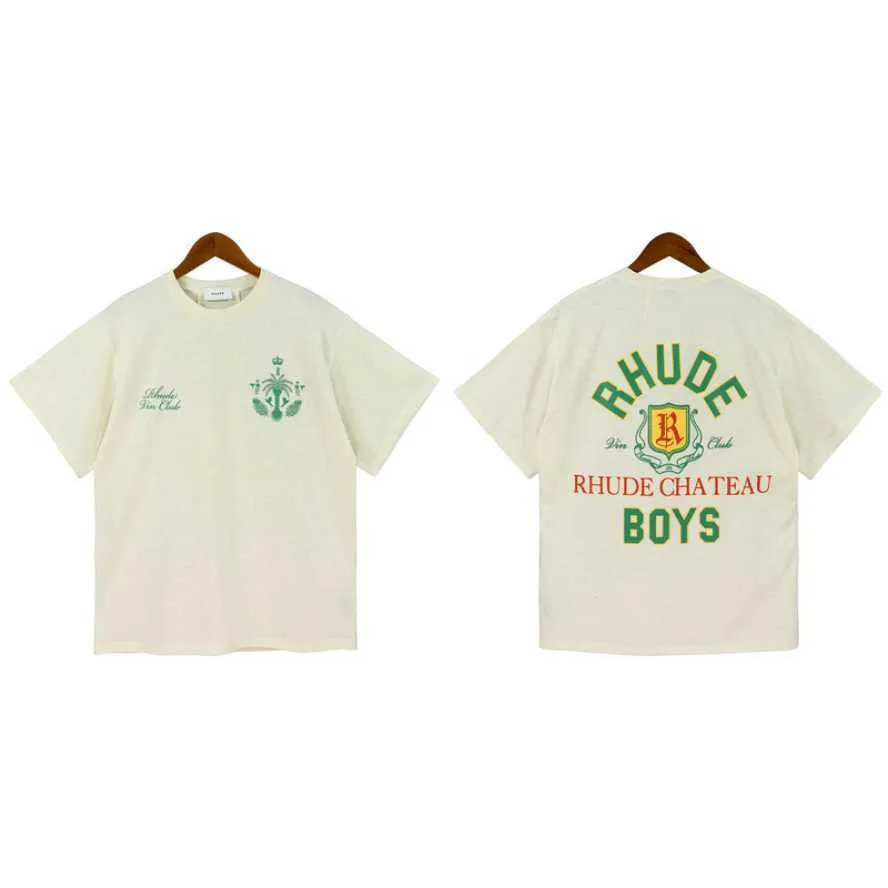 Rhude T-shirt Masculino Mulher Top Solto Rhude Tees Harajuku com Etiquetas 59sv