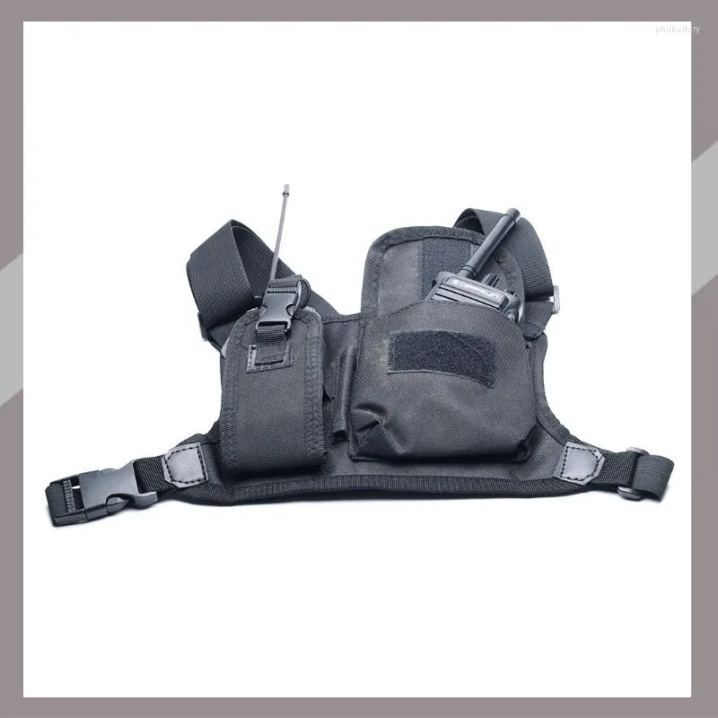 Walkie Talkie OPPXUN Harness Peito Pack Frontal Bolsa Coldre Carry Bag Para Baofeng UV-5R UV-82 UV-9R Plus BF-888S TYT Motorola