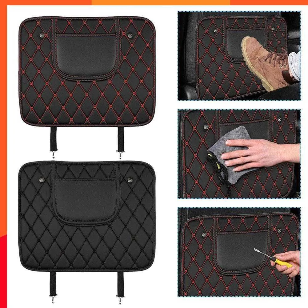 Nouvelle voiture Anti-coup de pied tapis Auto siège arrière protecteur couverture pour enfants bébé poche de rangement résistant à l'usure intérieur accessoires