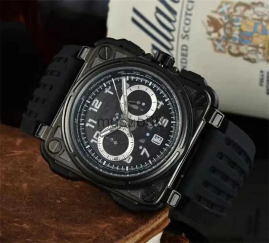 BR Model Sport Rubber Watchband Quartz Bell Fibreop Luxury