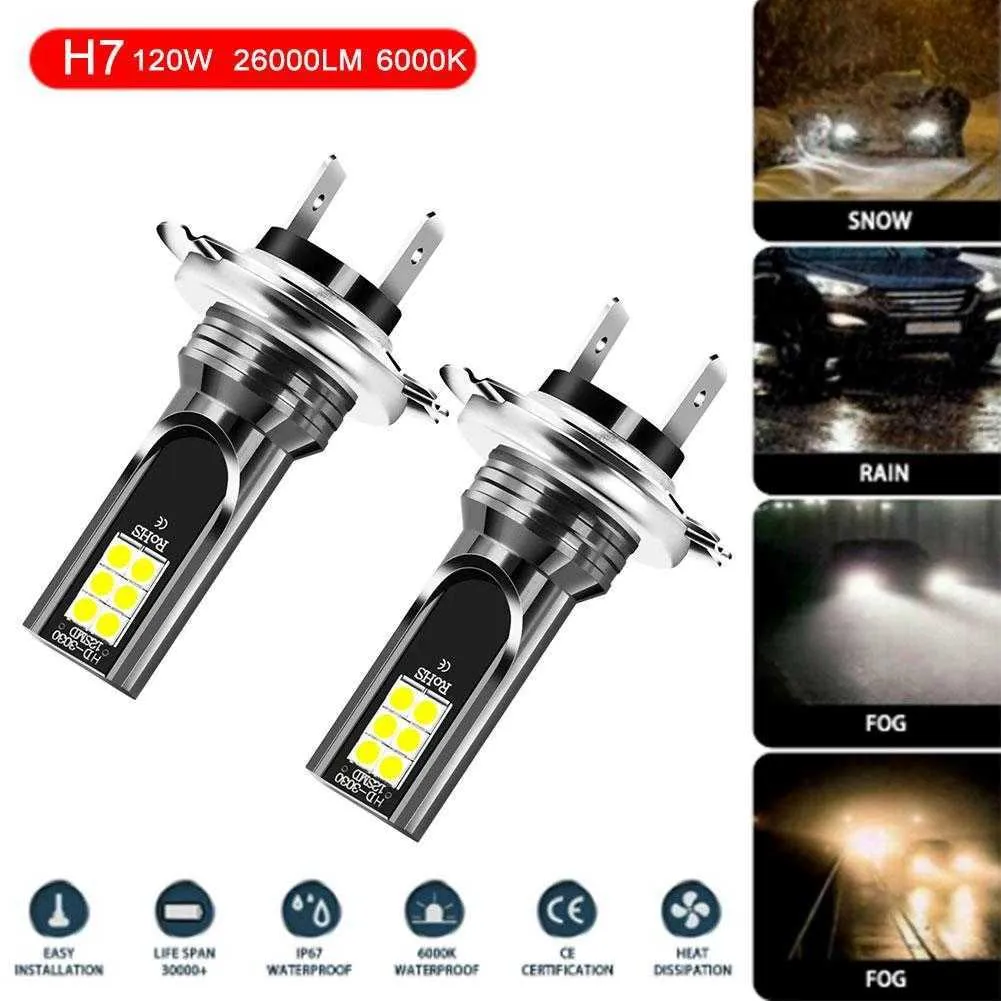 2PCS 24V Lampadina a LED Compatibile con Camion Leggero H4 H7 H1