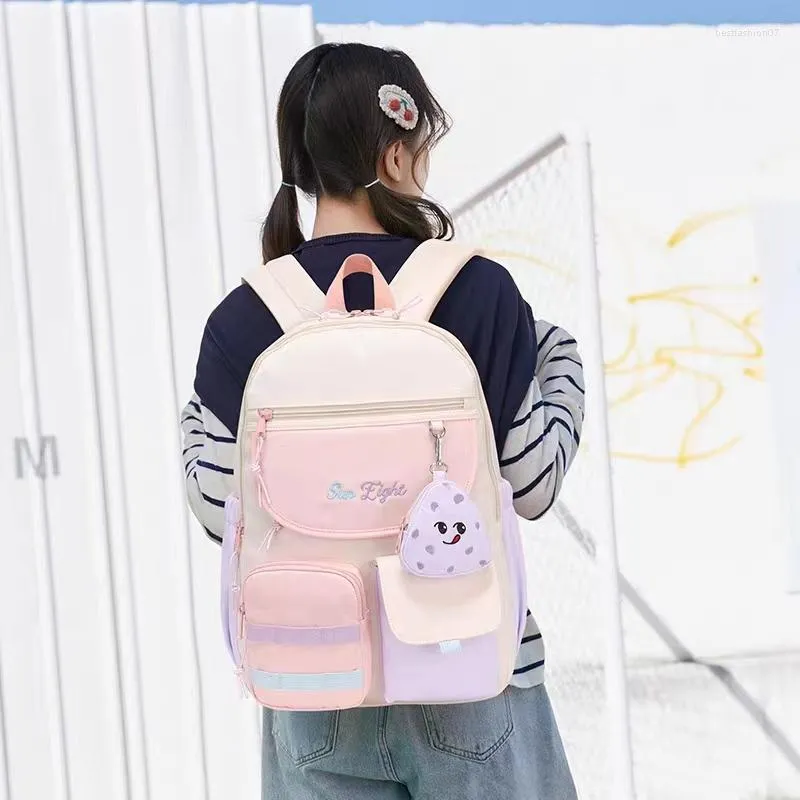 Schooltassen Sun Eight Fashion For Girls Grade 3-6 Primary Middle Student Shoulder Orthopedic Backpack Mochila met grote capaciteit