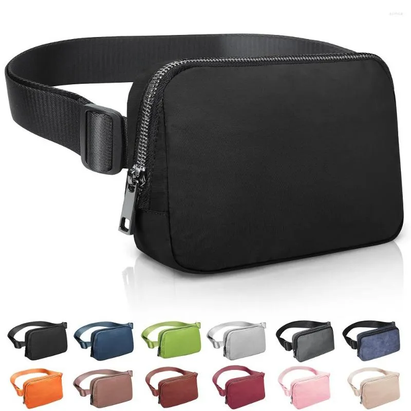 Bolsas ao ar livre ZOMAKE Cinto Crossbody Packs 2L Pacote à prova d'água com zíper Bolsa no peito para mulheres, homens, esportes, corrida, passeio