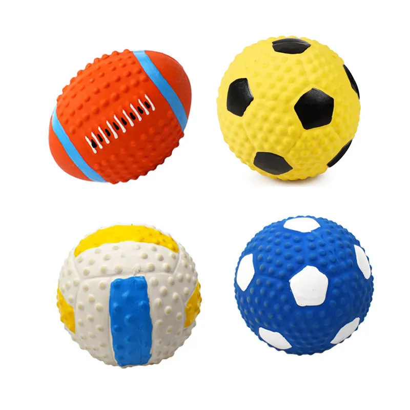 Новые зубы для собачьего мяча игрушки для игрушек волейбол для собак для собак латекс латекс бал -звук игрушка собака жевать футбольные футбольные игрушки для больших собак для больших собак