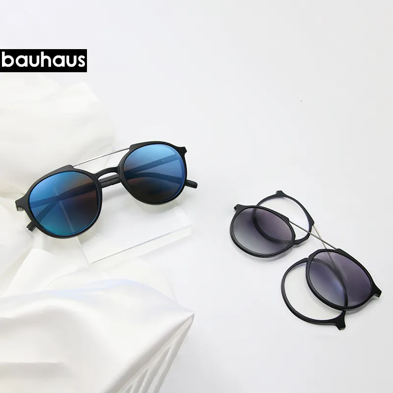 Armações de óculos de sol Bauhaus Magnética Polarizada Miopia armação de óculos cinco cores fashion Optical ULTEM Eyewear 230605