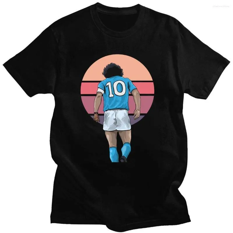 T-shirts pour hommes couleur taille vêtements d'été chemise Diego Maradona main de dieu argentin footballeur Napoli haut T-Shirt coton t-shirts hauts