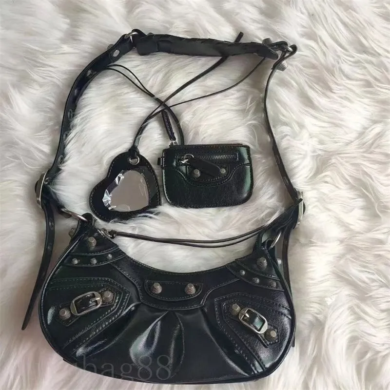 Sacs à bandoulière en cuir sac à main de ville de luxe moto le cagole pochettes hiphop borse rose noir gracieux aisselles sangle sac à bandoulière femmes punk XB014 F23