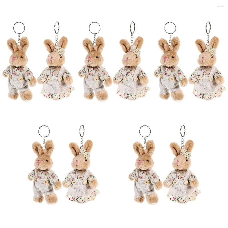 Keychains 10 Pcs Key Chain Stuffed Animal Keychain Backpack Pendant Ring