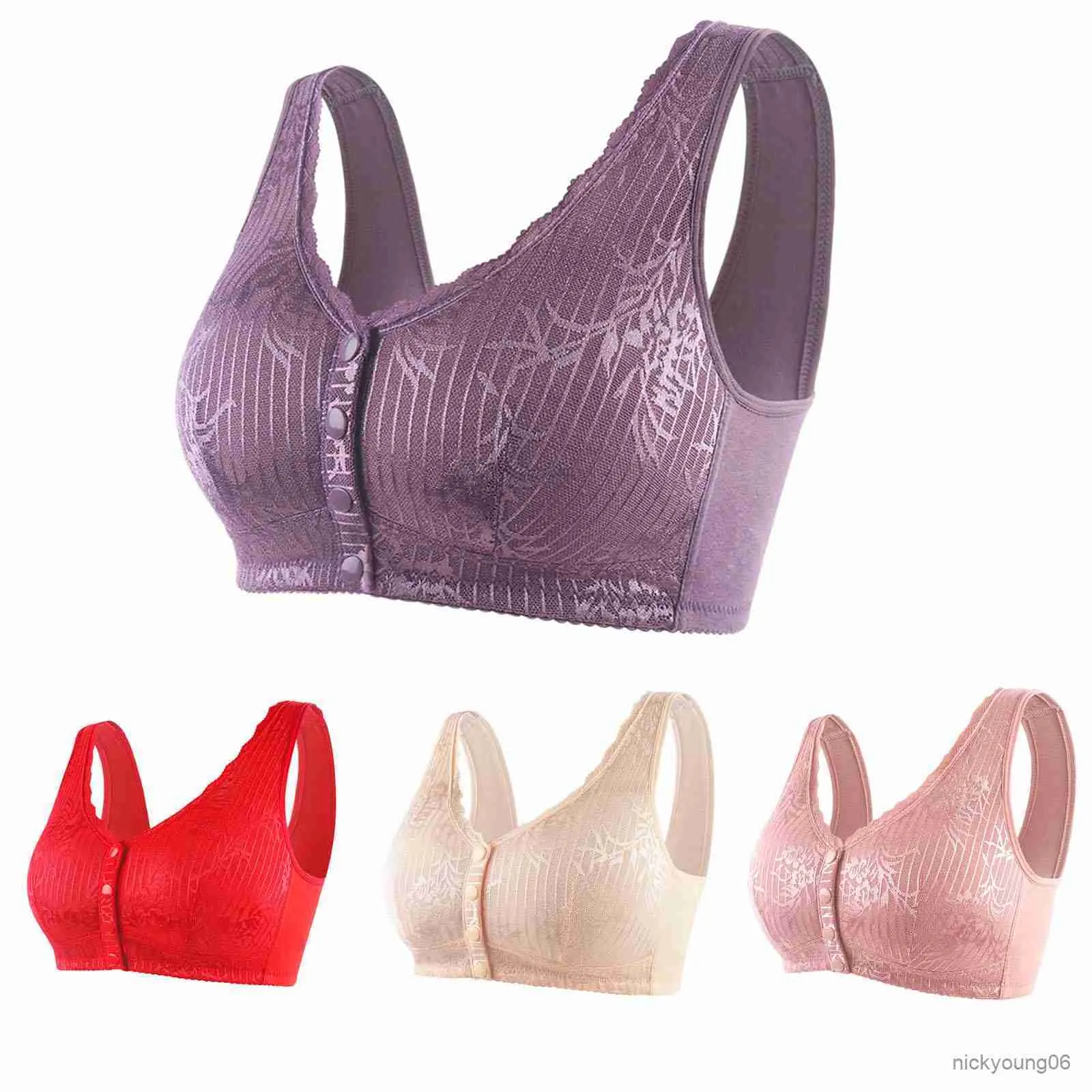 Sutiãs íntimos para gestantes femininos casuais sexy com fivela frontal nas costas sutiãs esportivos sem alças sutiãs leves para