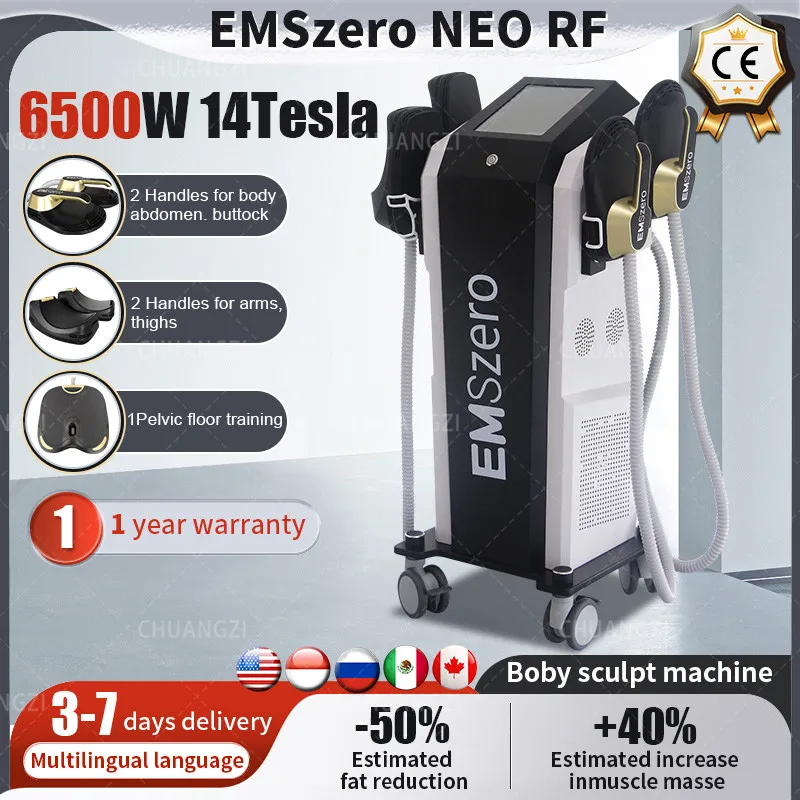 Emszero Professional Houscle Stimulator Machine EMS Mięsień do rzeźby mięśniowych urządzenie do rzeźby bezbolesne Salon piękna tłuszczu