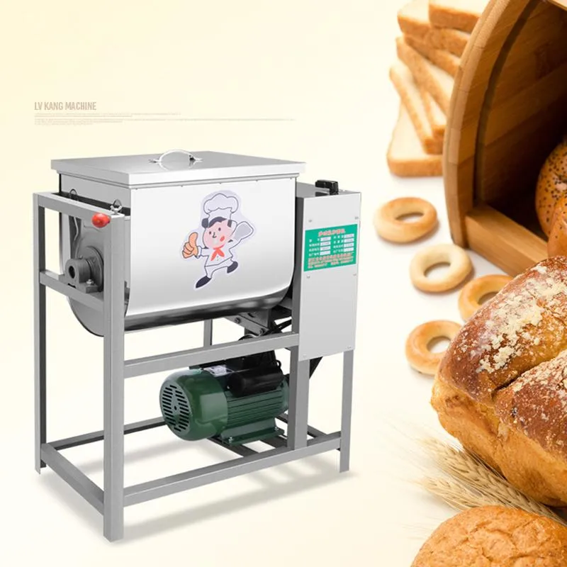 Mikserler Ticari Hamur Mikseri 15kg Un Mikser Gıda Karıştırma Makinesi Makarna Ekmek Hamur Yoğurma Kapasitesi için Uygun 15kg 1500W 1 PC