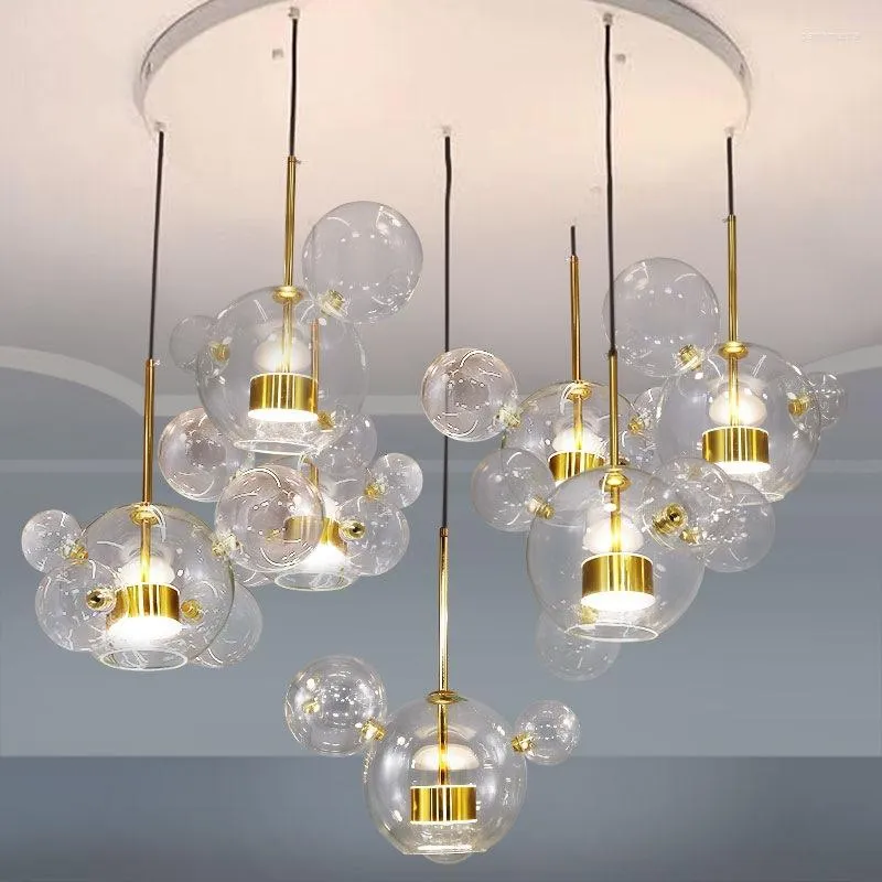 Chandeliers Modern Living Room Mouse Glass Bubble LED Lamps For Dinging Lighting Fixture Decoration Pendant Lights