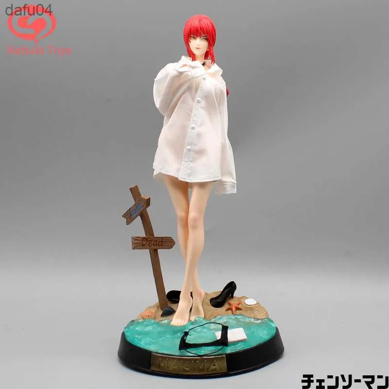 31 cm Makima Hentai Catene Uomo Vestiti Rimovibili Sexy Anime Figure Figurine Pvc Statua Modello Bambola Decorazione Collezione Regali L230522
