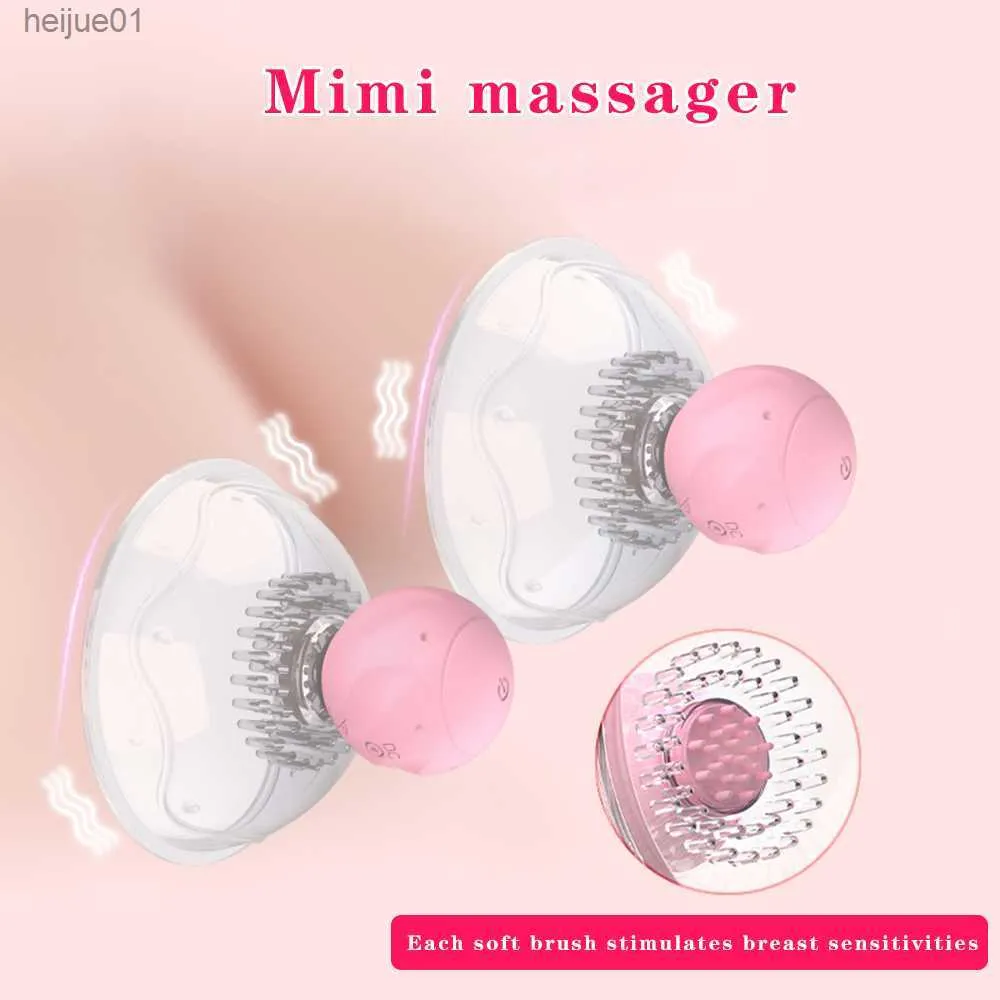 one-button start Breast Pump Nipple Suction Cups Tongue Lick Nipple Sucker Vibrator Breast Enlarge Massager Sex Toy for Woman L230518