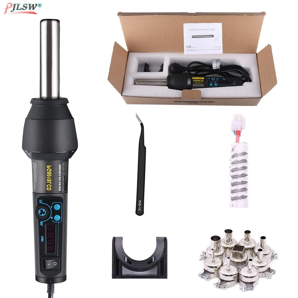 WarmTepistool Portable Hot Air Gun PG8018LCD 220V/EU 650W قابلة للتعديل الإلكترونية الحرارية الساخنة مدفعية لحام IC SMD BGA