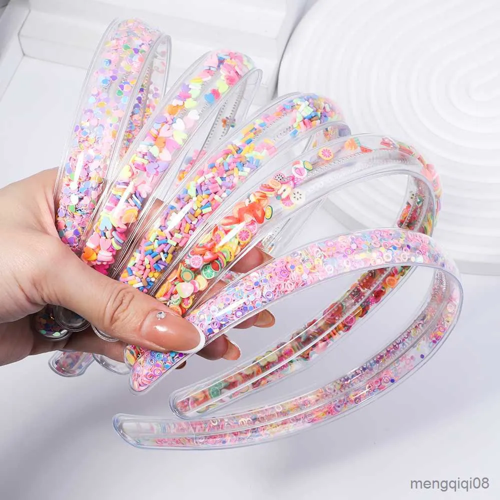 Other Transparent Headbands For Children Kids Girls Fashion Glitter Sequin Teeth Hairbands Bezel Hair Hoops Hair Accessories