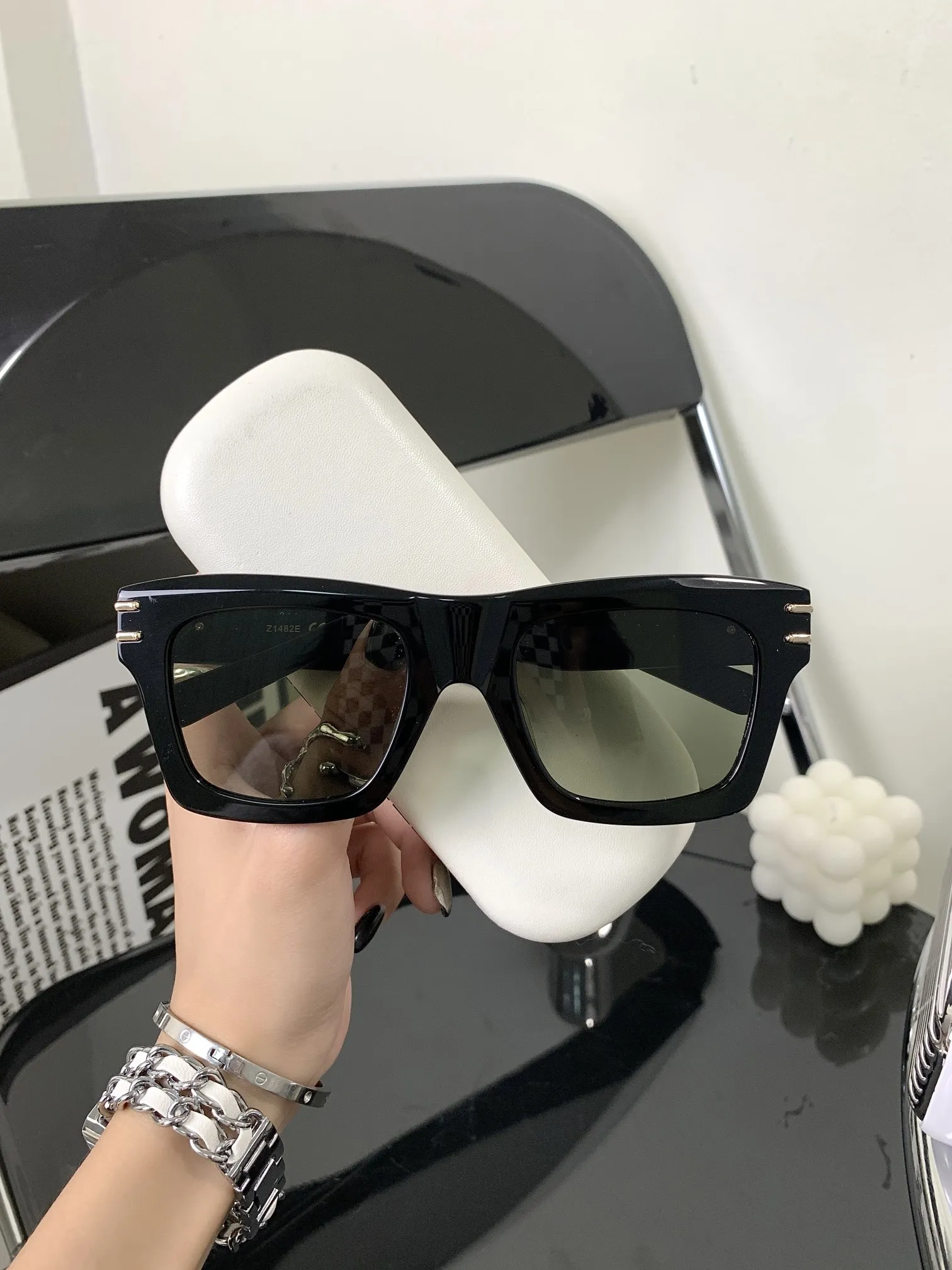 Óculos de sol de designer de moda masculino clássico atitude caixa de metal popular retro vanguard ao ar livre UV 400 óculos de sol de proteção ii