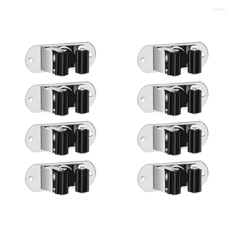 Hooks 8Pcs Mop And Broom Holder Wall Mount Heavy Duty Stainless Steel Organizer Garden Garage Storage Rack