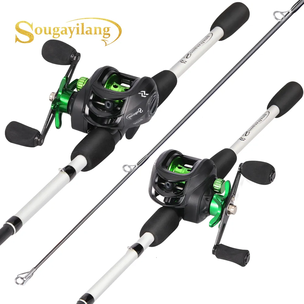 Rod Reel Combo Sougayilan Baitcasting Fishing Rod and Reel Set Casting Rod 7.2 1 Gear Rantio Trolling Fishing Reel for Freshwater Bass Fishing 230606