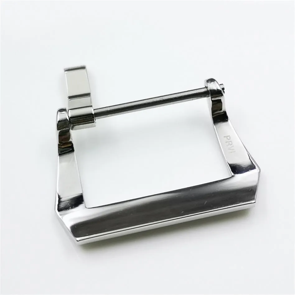 22 mm högkvalitativ PAM OEM -stift spänne silver stål prvi skruv tang spänne för pam gummiläder klockband strap212t