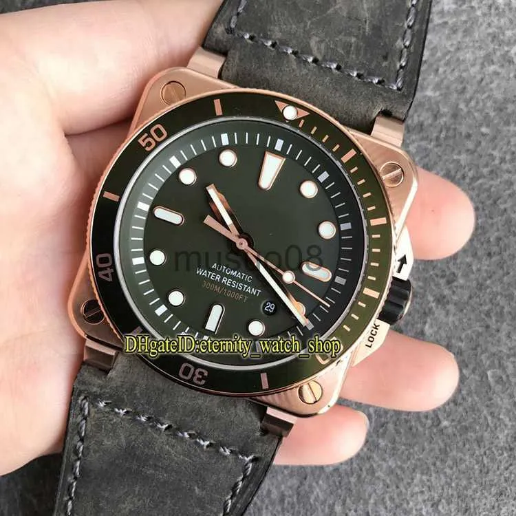 Other Watches ZW Quality INSTRUMENTS 42mm BR 03-92 DIVER BR0392-D-G-BR/SCA Green Dial Japan Miyota 9015 Automatic Mens Watch AISI316L Case Leather Watches J230606