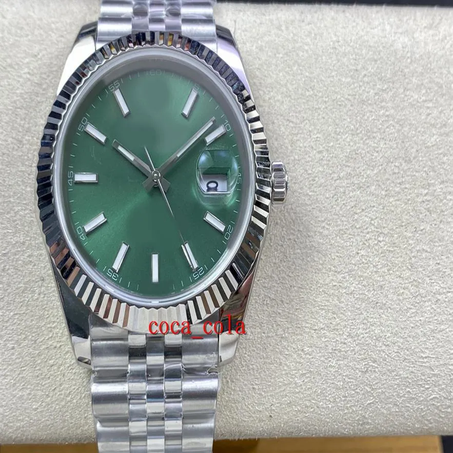 Novo produto QC relógio masculino CLEAN Factory 41mm Mint Green Dial Sapphire Relógios Pulseira Jubileu CAL 3235 Movimento Mecânico Automa2552