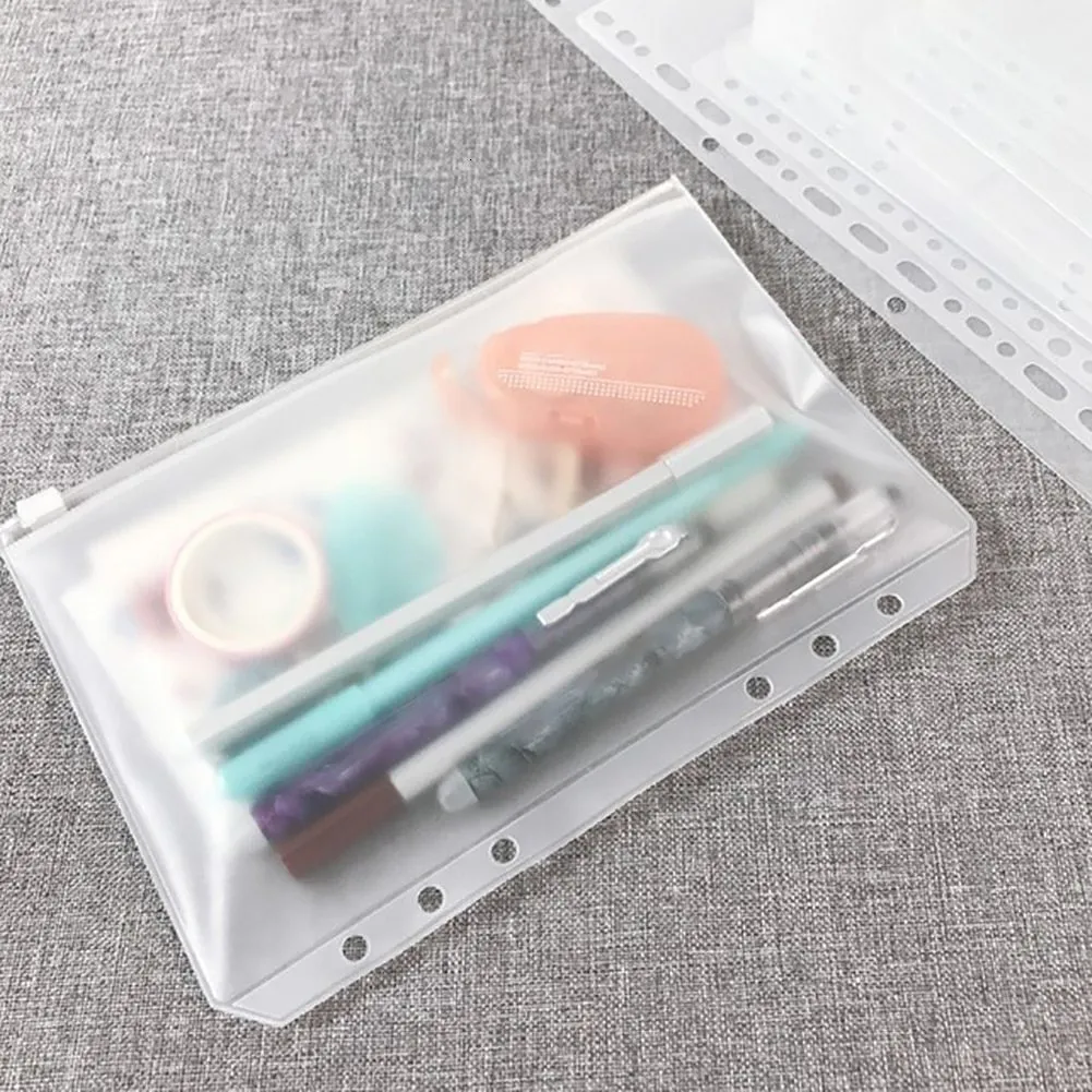 Wholesale Clear PVC Notepad Binder With Zipper Folders For A5, A6