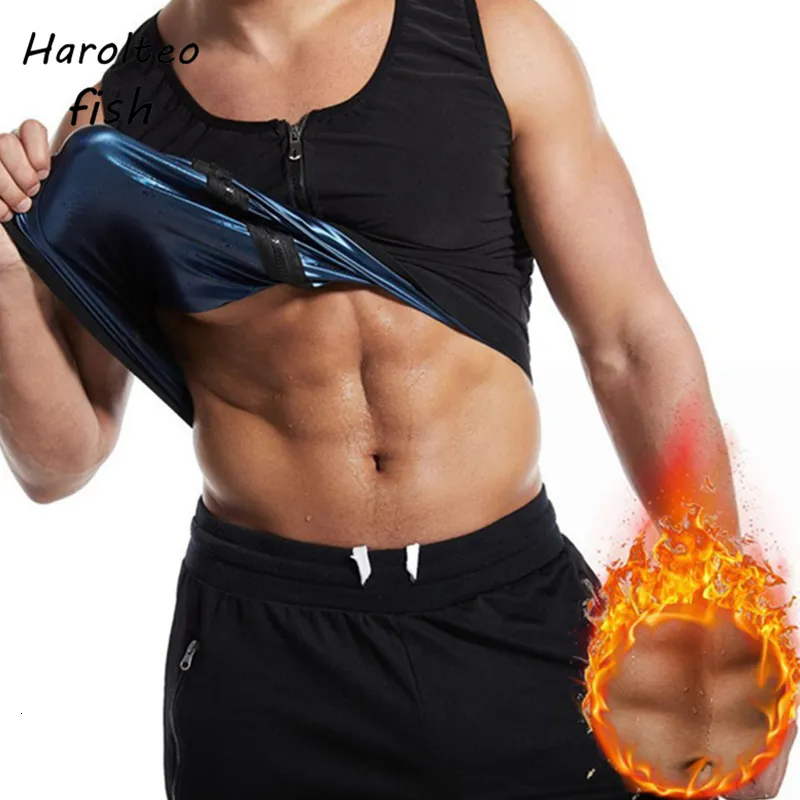 Men's Body Shapers Flat Stomach for Slim Zipper Compression Shirt man Shapewear men Sauna Suit Sweat Vest Waist Trainer Corset Weight Loss Tank Top 230606