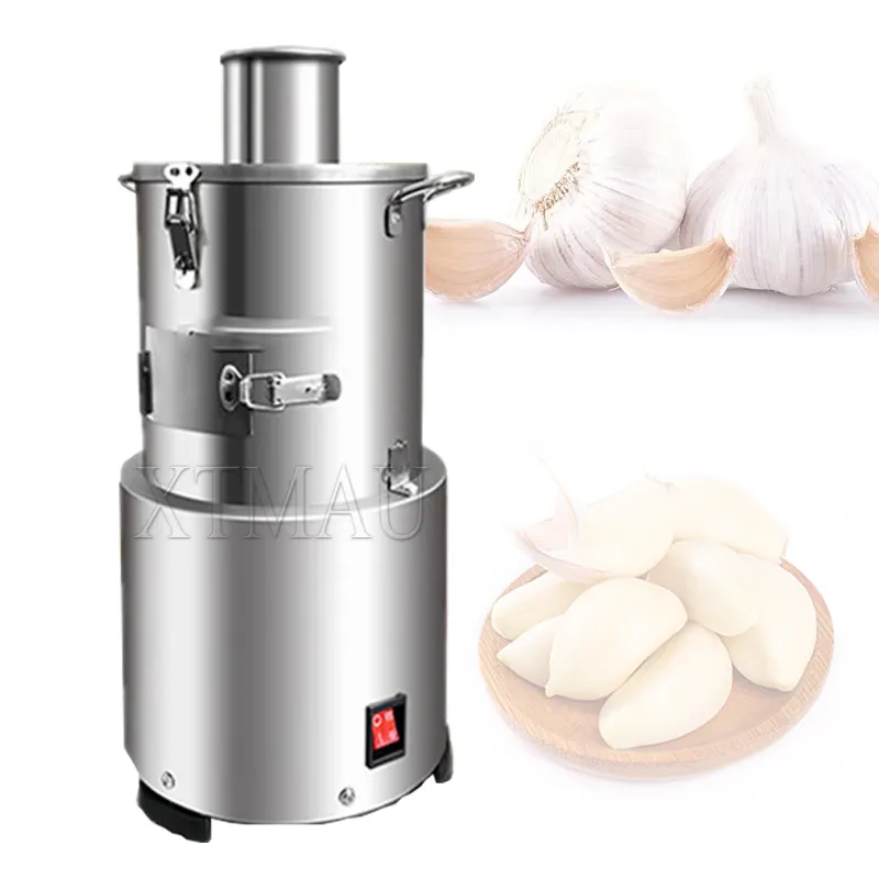 Vitlökskalare Maskin rostfritt stål 110V/220V kommersiell restaurang Barbecue Food Processor Electric Vitlökskalningsmaskin