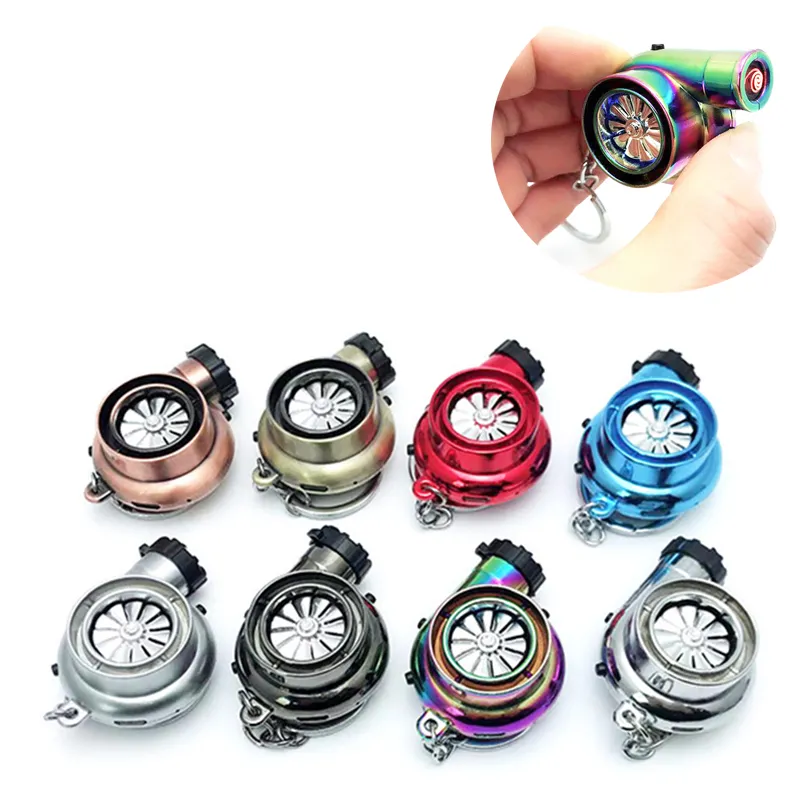 USB Rechargeable Turbo Lighter Keychain For Car Keys Portable