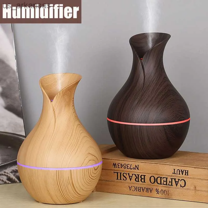 Kreative Vase Luftbefeuchter Holzmaserung Usb Bunte Lampe Büro Luftbefeuchter Ball Festzelt Ätherisches Öl Diffuse Aroma Diffusor