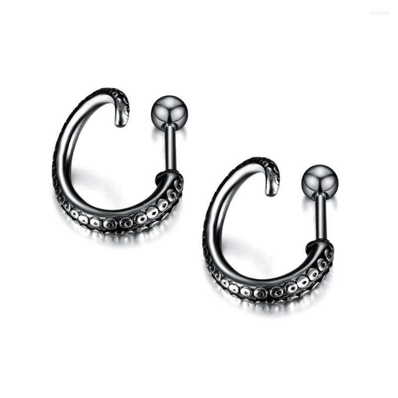 Brincos Stud Punk Gótico Octopus Tentáculos Studs Para Homens Moda 2023 Pequenas Jóias de Aço Inoxidável 316L Pendientes Hombre Atacado