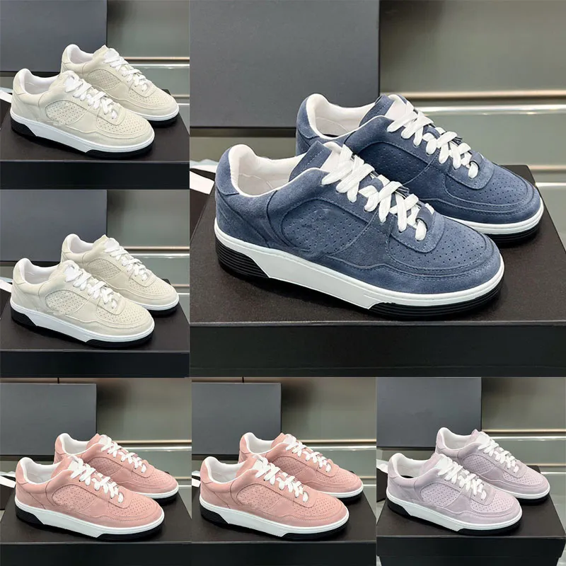 Kvinnor lyxiga casual skor sneakers designer damer trendiga populära modesportskor mocka barnskin högkvalitativ brev andningsbar mesh designer varumärke skor