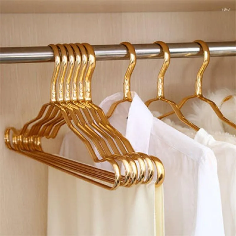 Kleiderbügel 10 Stück Kleidung Metall Kleiderbügel Anti-Rutsch-Aluminiumlegierung Wäscheständer Kleiderschrank Platzsparend Kleiderbügel Aufbewahrung