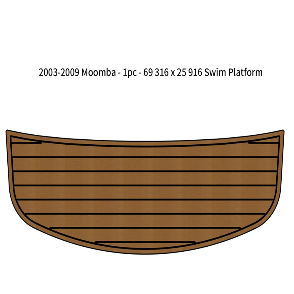2003-2009 Moomba 1PC-69 3/16 x 25 9/16 tum simplattformbåt Eva teakgolv