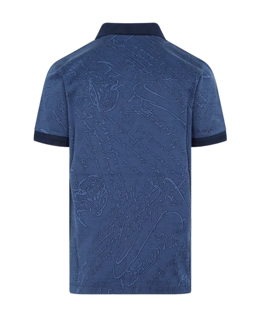 남자 폴로스 베를 루티 남성 의류 짧은 소매 라펠 비즈니스 레저 여름 인쇄 티셔츠