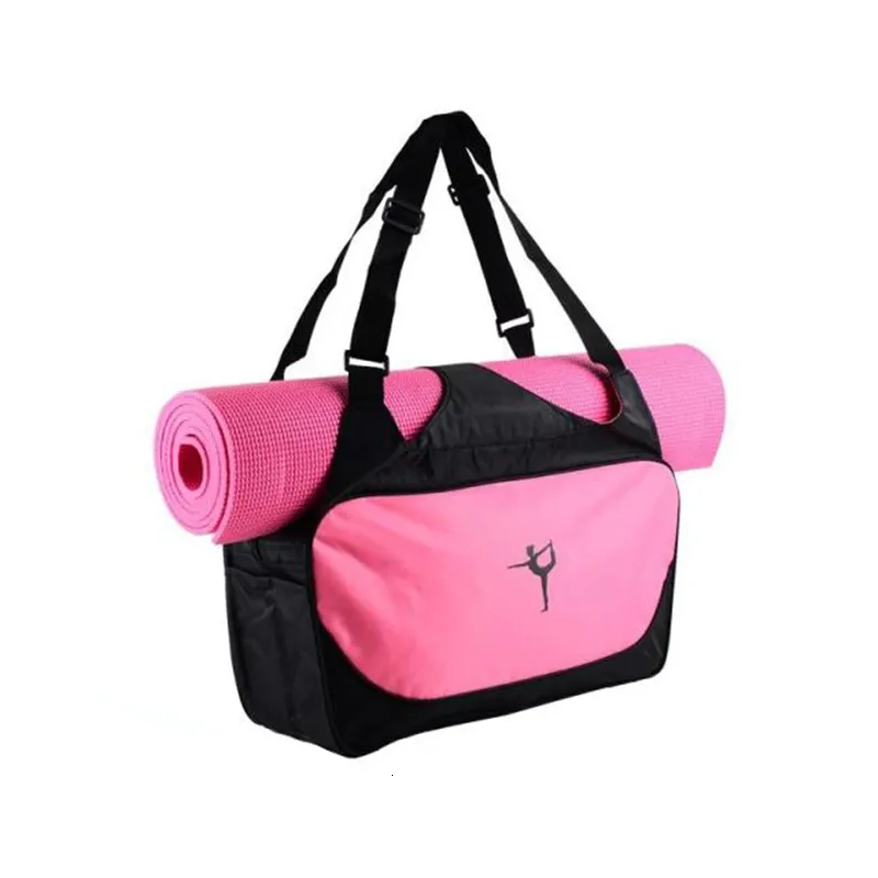 Nizirioo Multifunzione Borsa per Tappetino: Tappeto Palestra Borsa con Tracolla Regolabile, Facile da Pulire Porta Tappetino Yoga per Fitness, Pilates, Regalo Donna Sacca per Tappetino Yoga, Nero