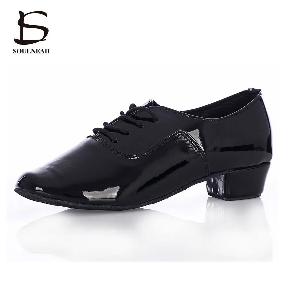 Sandalias Hombres Zapatos de baile de salsa latina Adultos Jazz Tango Zapatos de baile BlackWhite PU Niños Niños Zapatos de baile de salón Zapatos hombre 230605