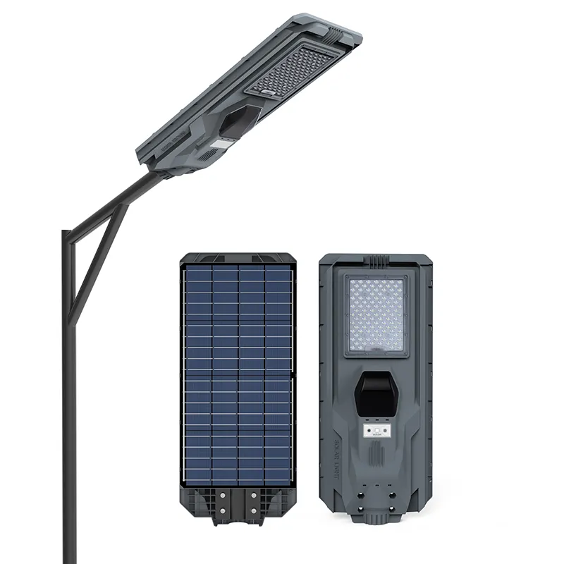 Allt i en solgatabelysning 800W 1200W utomhuslampadär Farola Solar de Alta Potencia med fjärrkontroll