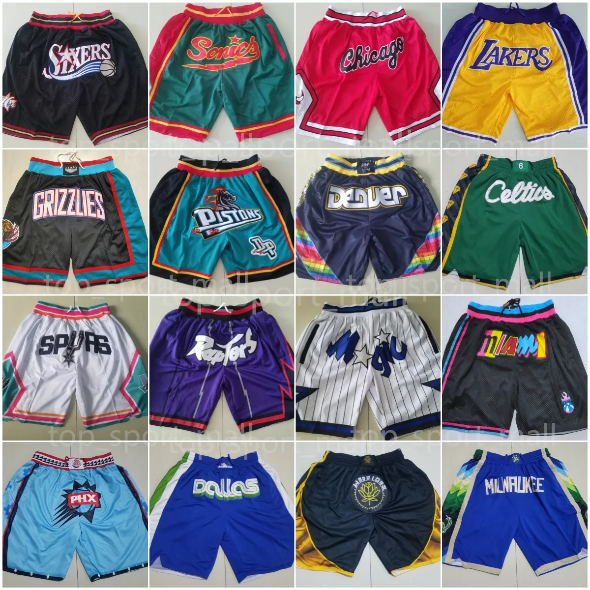 Män lag basketballshorts bara inte kort med fickor blixtlås baseball fotboll sport bär avslappnad byxa strand tröjor justdon höft pop elastisk sömnad s-xxxl 1