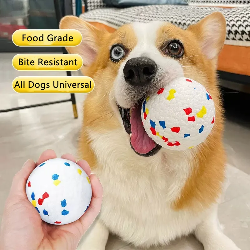 Pelota de palomitas de maíz para mascotas, juguete para perros, ligero y de alta elasticidad, pelota interactiva de goma para masticar, resistente a mordeduras, juguete flotante para lanzar perros