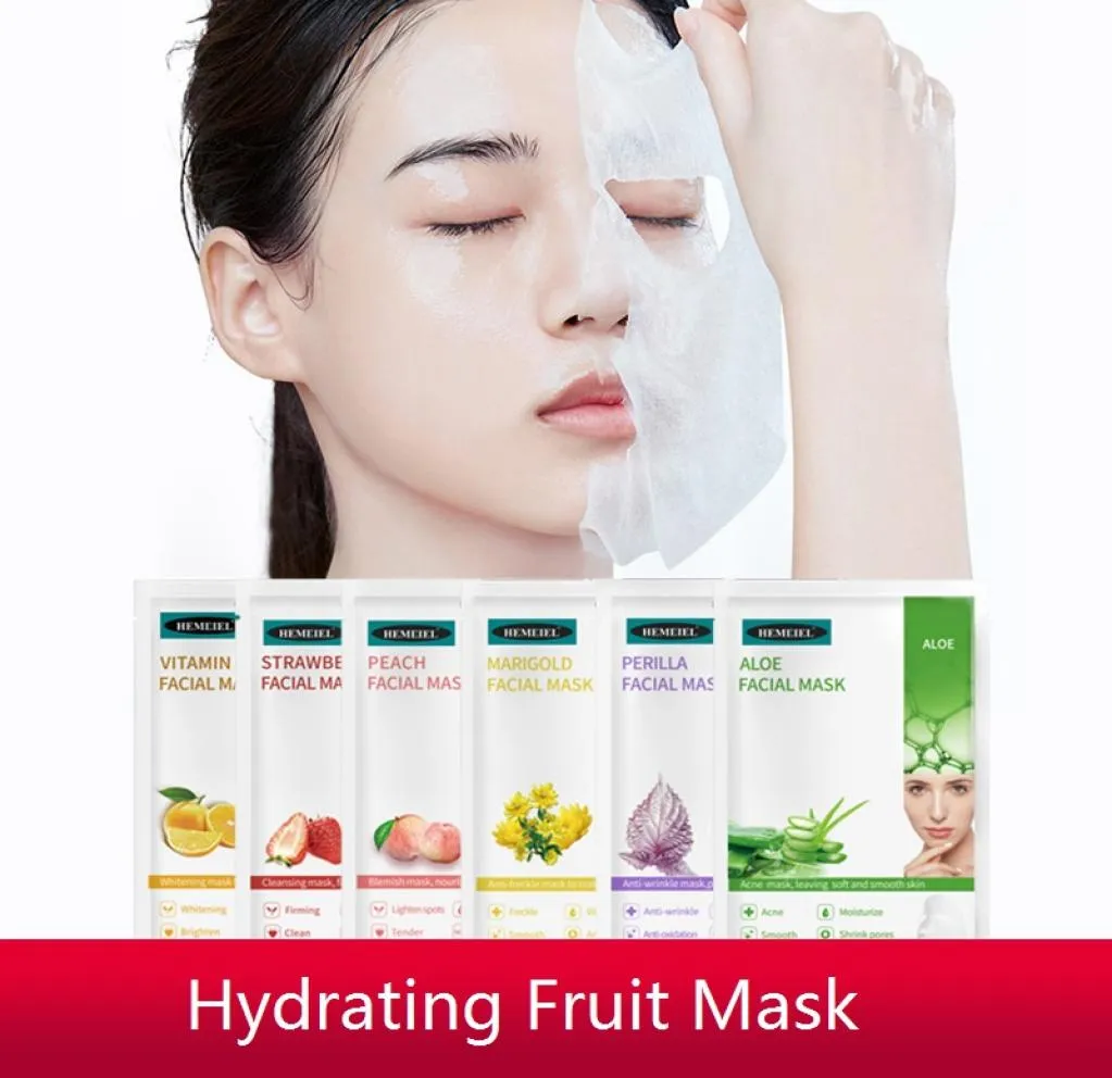 Skin Care Fruit Mask VC Aloe Vera Hydrating Oil Control Masks Seaweed